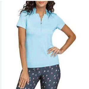 Tail Women's Short Sleeve 1/4 Zip Novelty Collar Golf Polo Size XXL